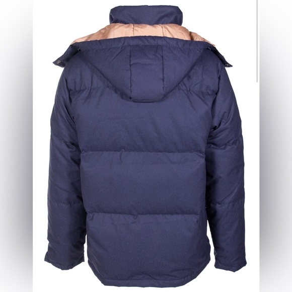 Schott NYC Down Filled Hooded Puffer Parka Jacket Men's Navy Size 3XL 9040D - Picture 3 of 16